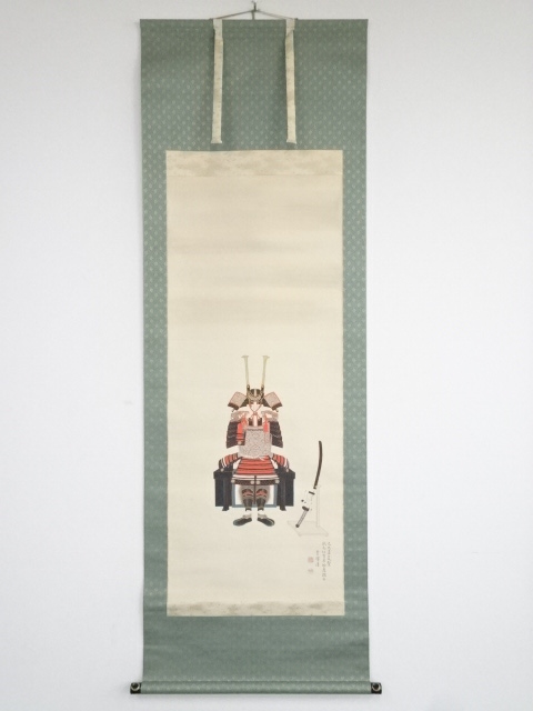 JAPANESE HANGING SCROLL / HAND PAINTED / ARMOR
